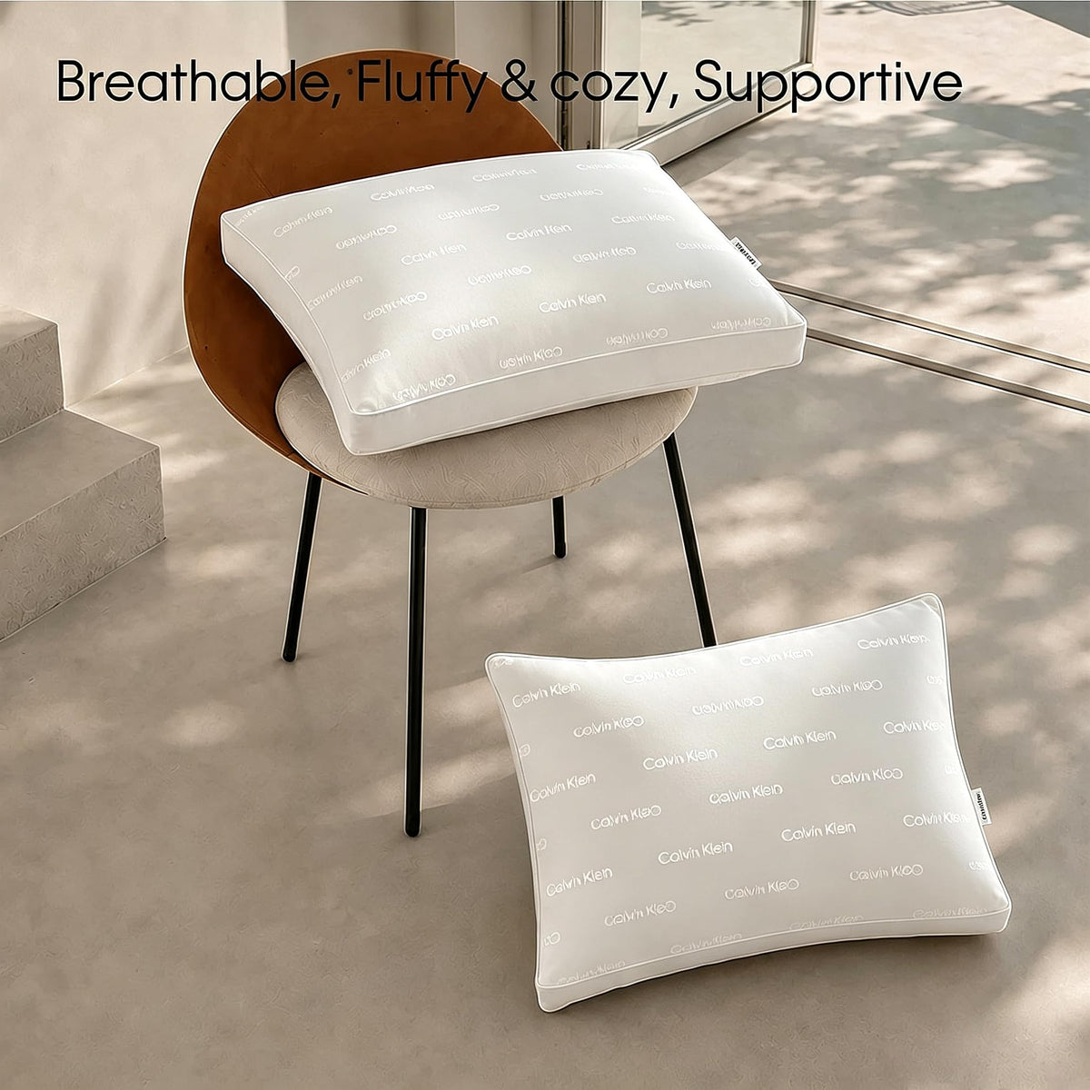 Queen Size Set of 2 Medium Soft Pillows U902709
