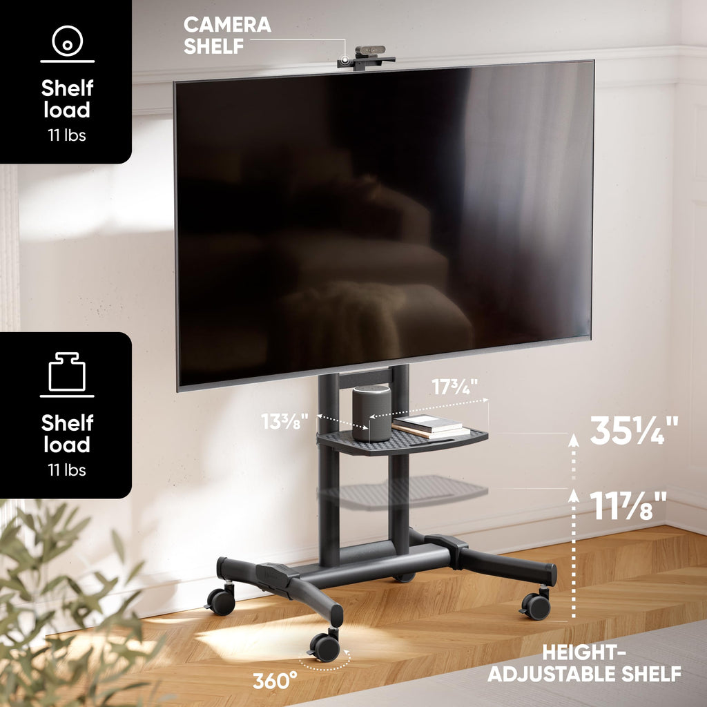 Black Mobile TV Stand 50-90 Inch G889