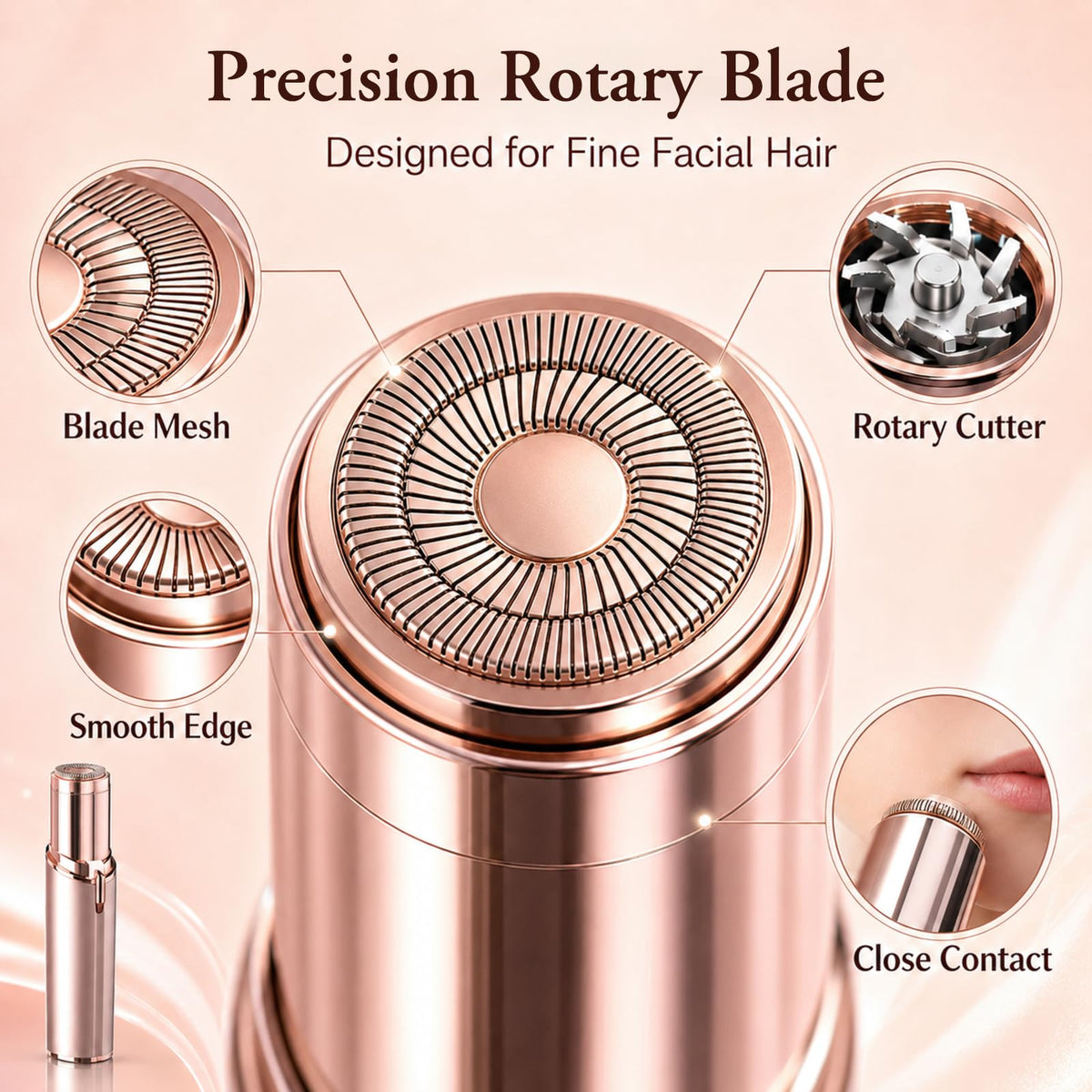 Facial Hair Remover with 2 Replacement Heads L574