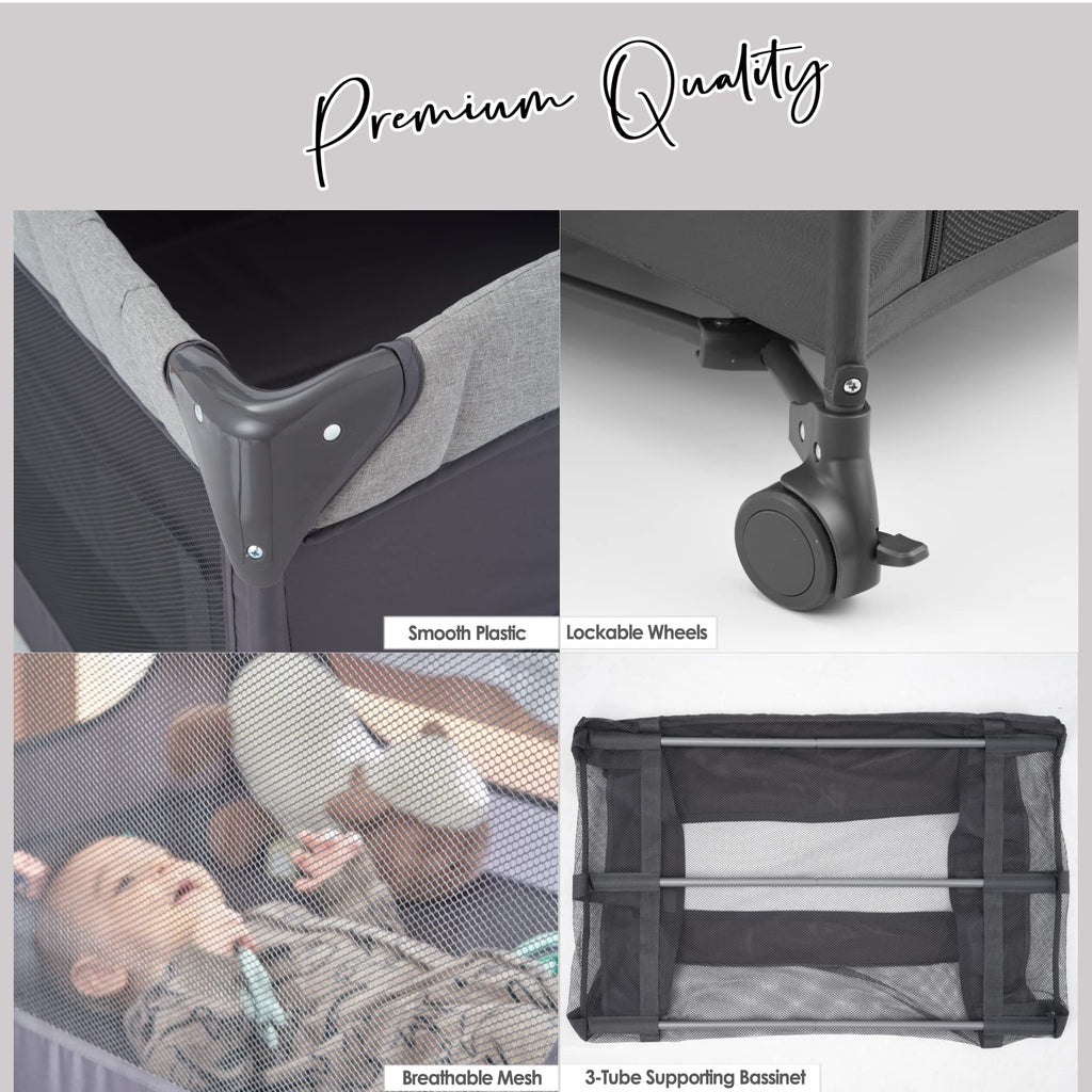 5-in-1 Pack and Play with Bassinet and Changing Table U131
