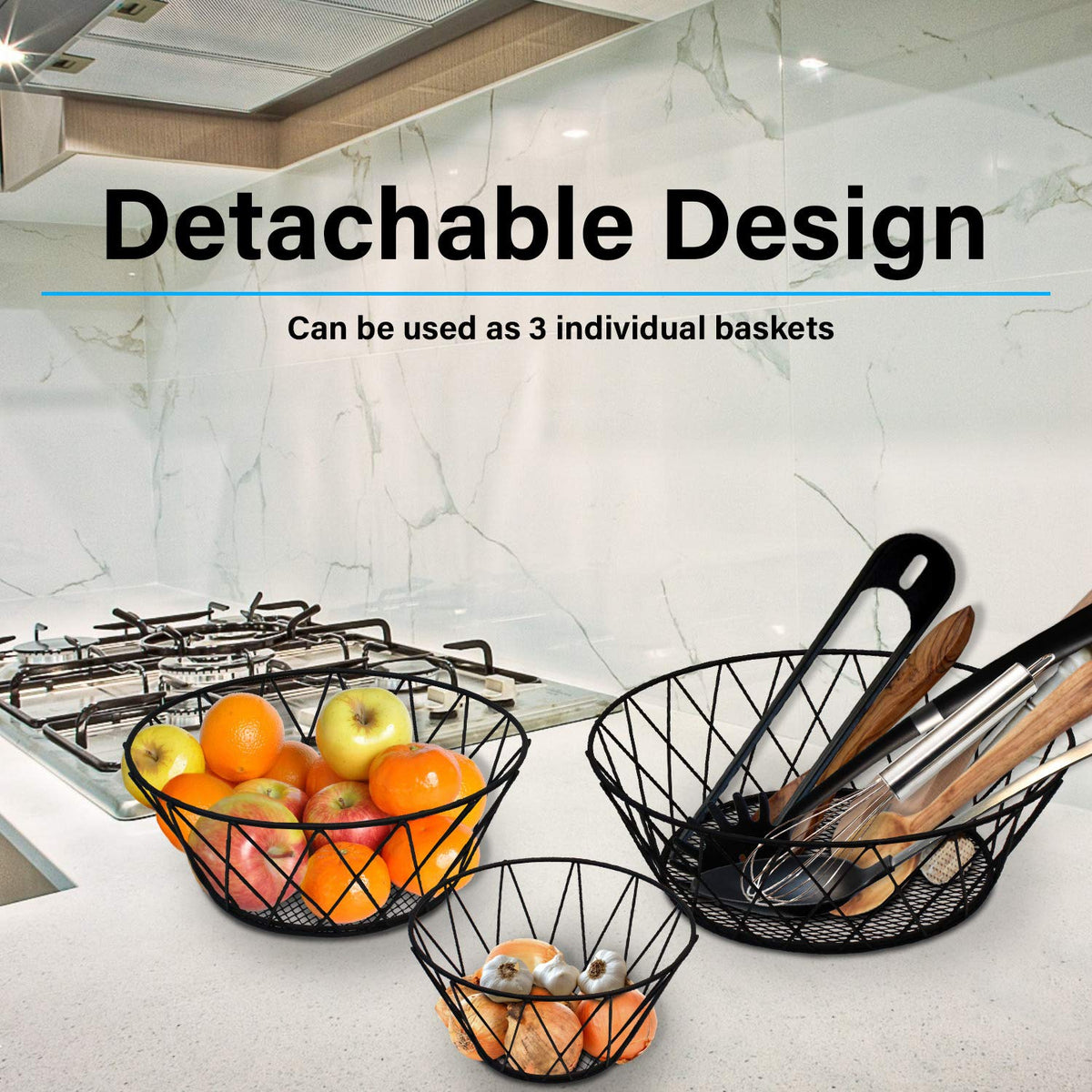 3 Tier Hanging Kitchen Fruit Basket A158308