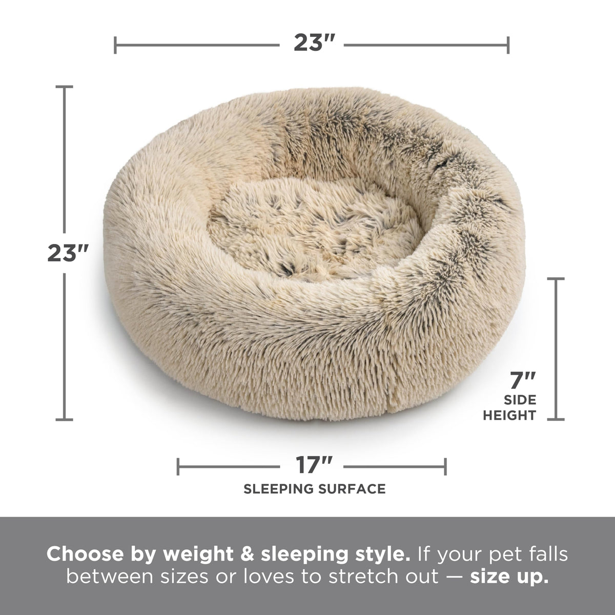 Small Taupe Dog Bed I44205