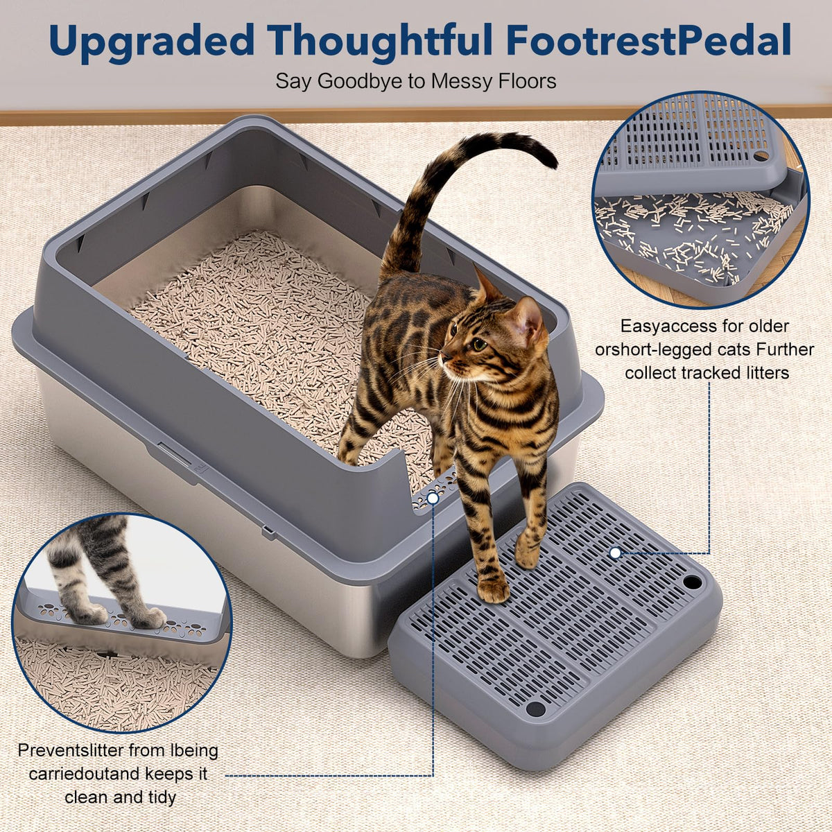 Stainless Steel XXL Litter Box U94659