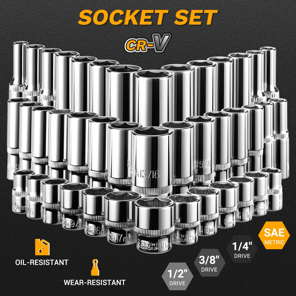 226 Pcs Mechanic Tool Set with Storage Tool Box Q933