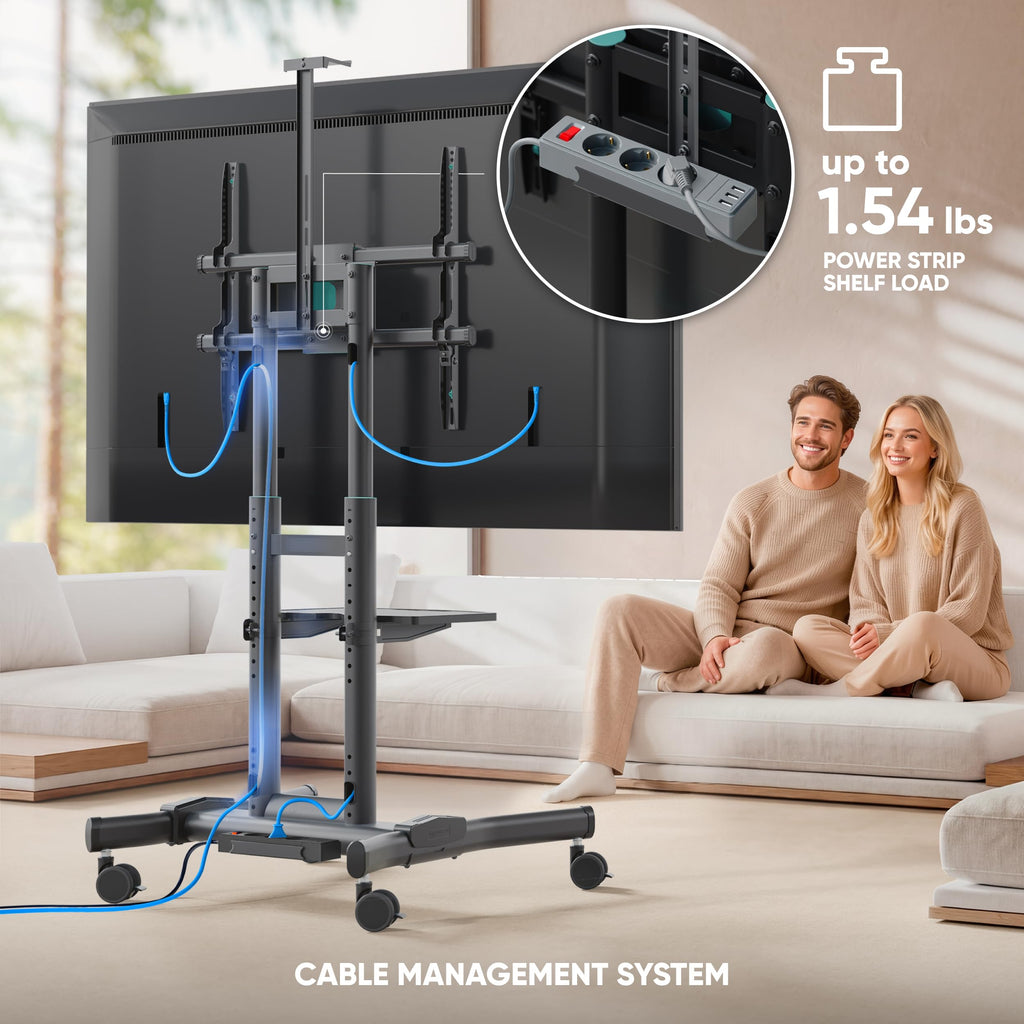 Black Mobile TV Stand 50-90 Inch G889