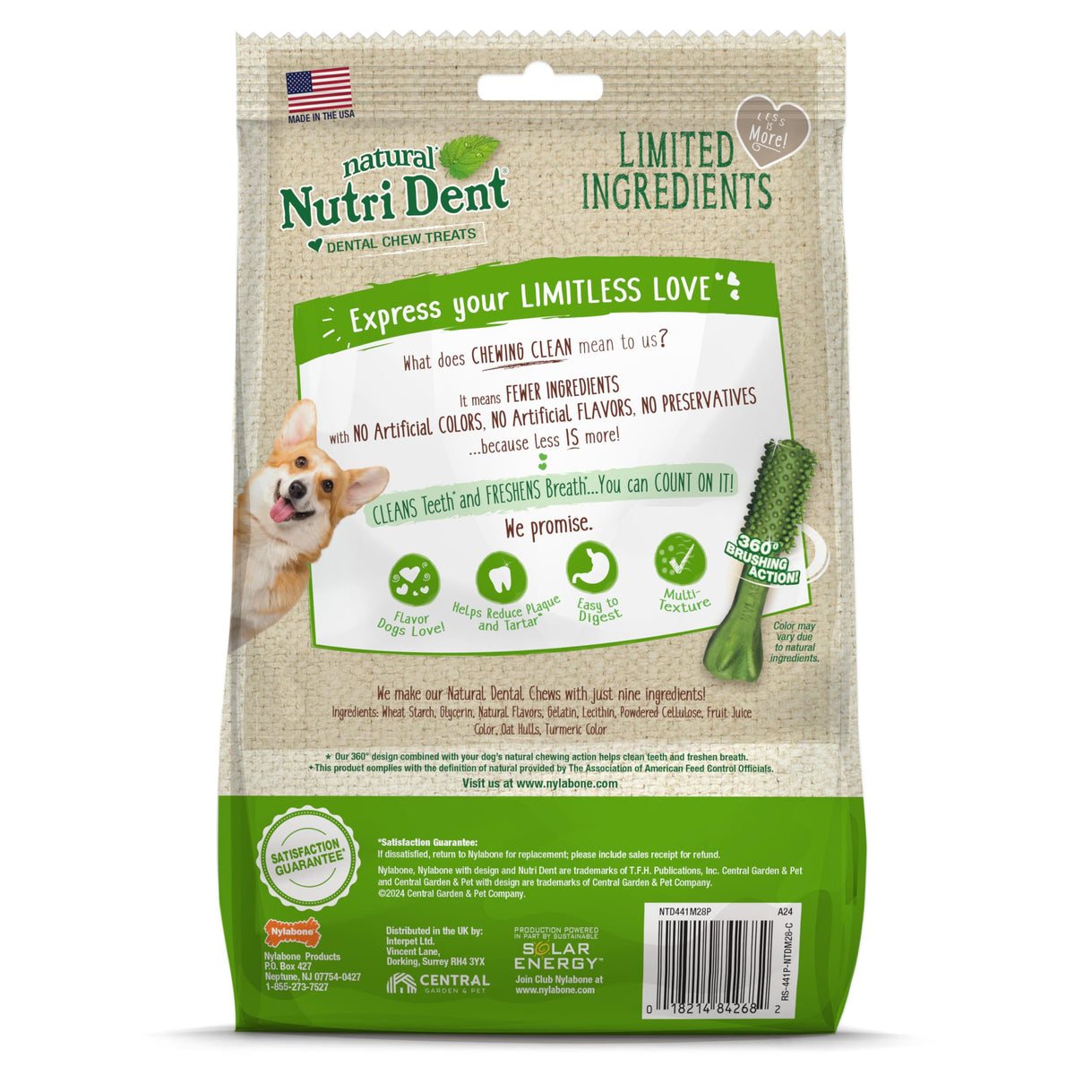 Natural Dog Dental Chews, Small 28 Count Z2553