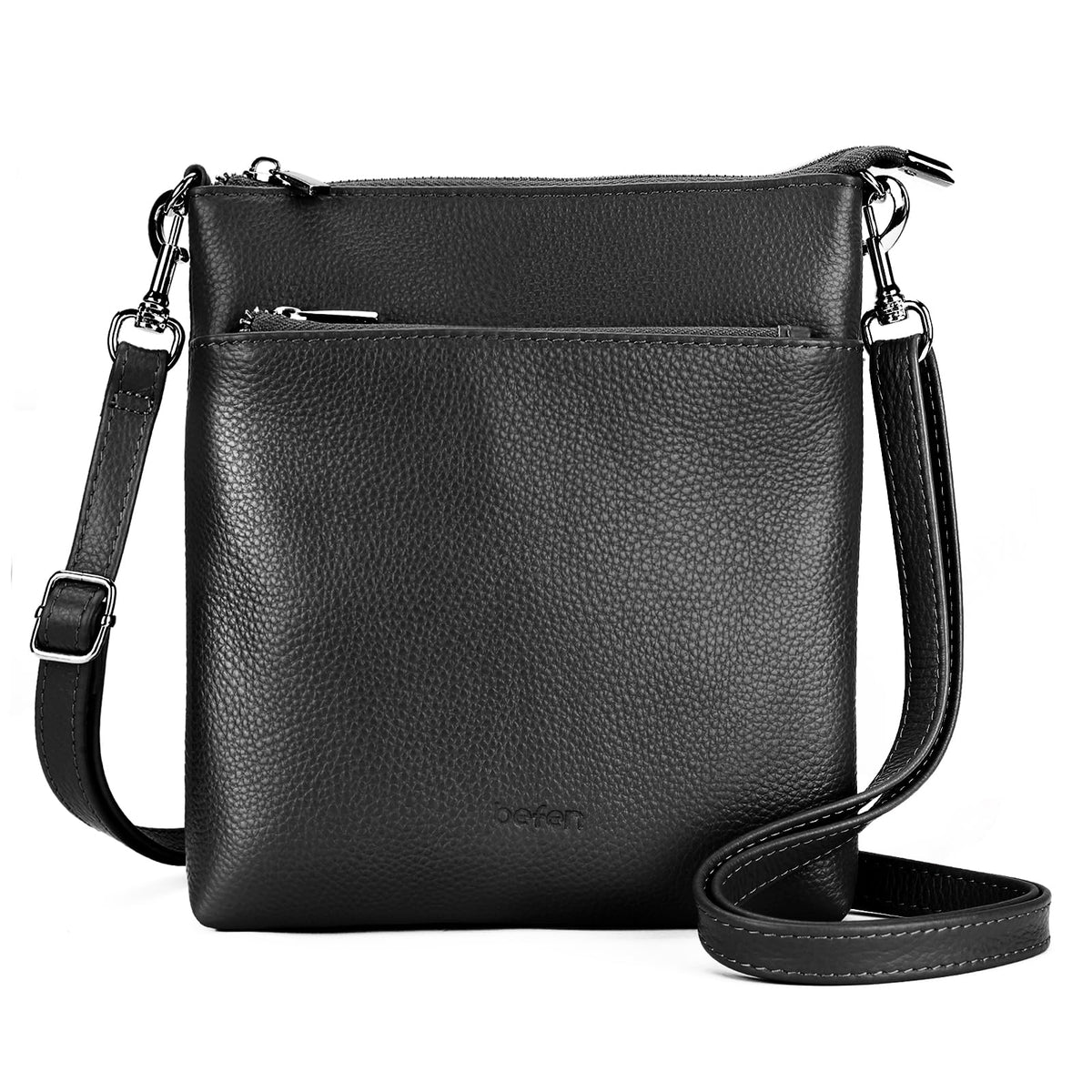 Genuine Leather Crossbody Purses with Adjustable Shoulder Strap P8361