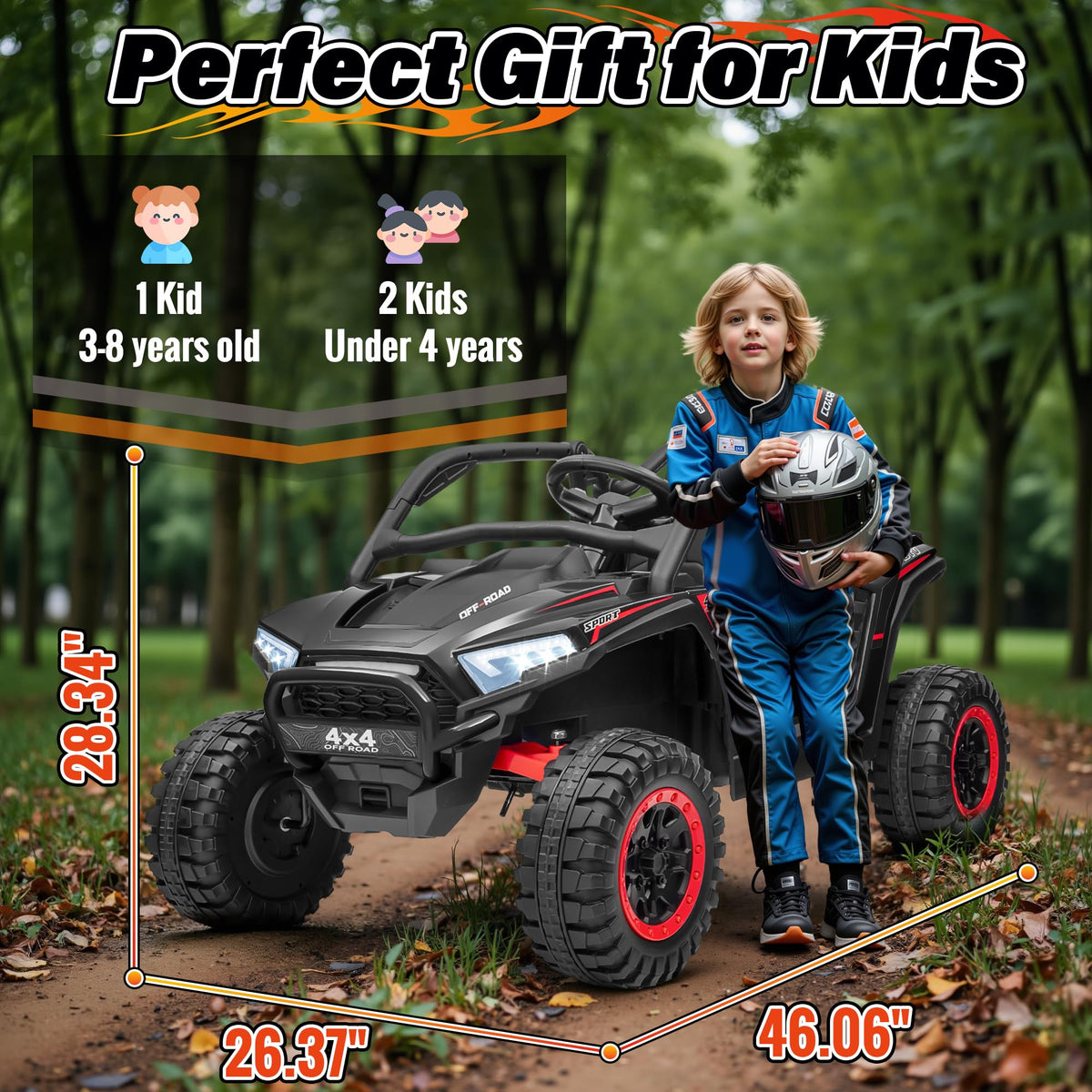 24V 2 Seater Off-Road UTV Ride on Car with Remote Control P403392