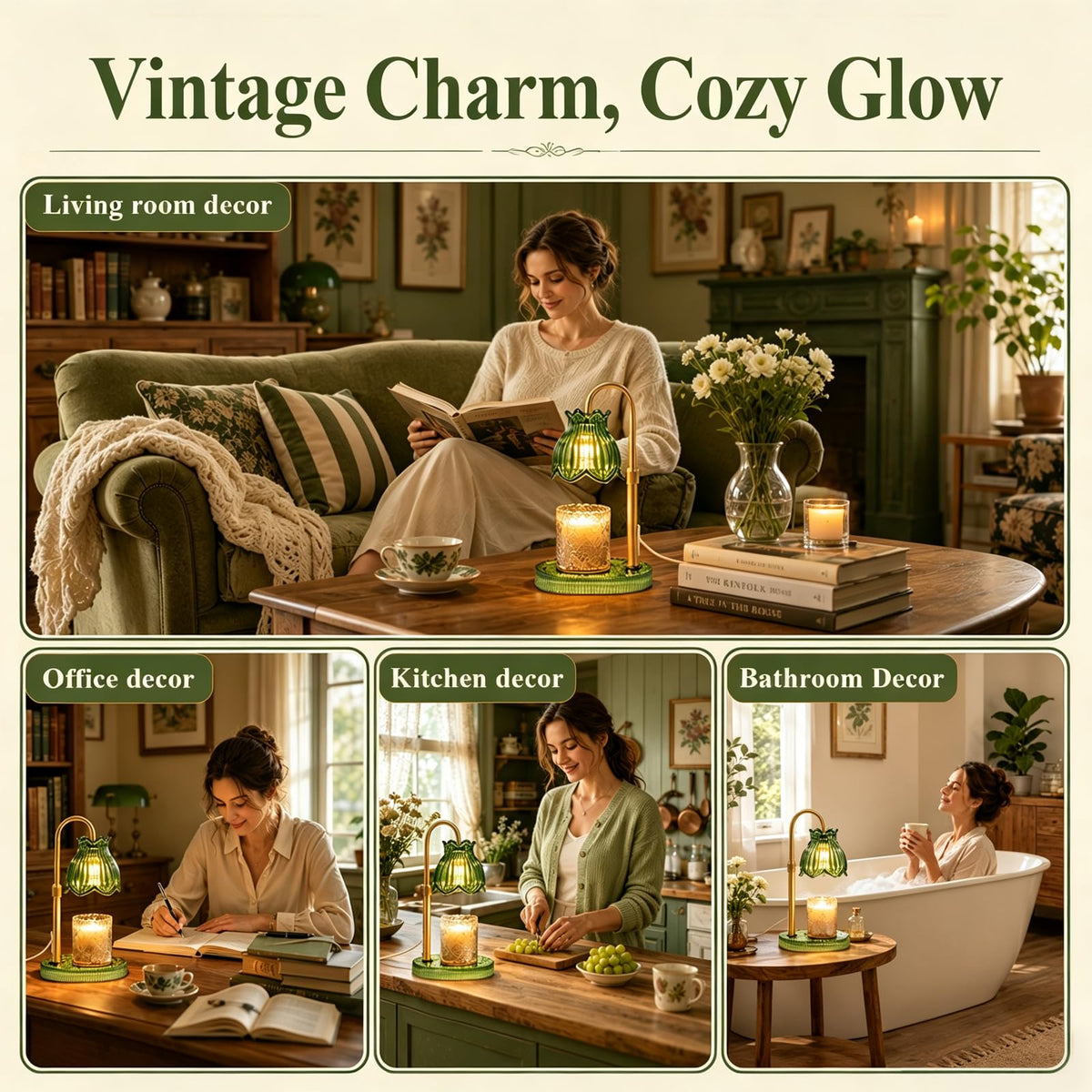 Candle Warmer Lamp with Timer Dimmer S48586
