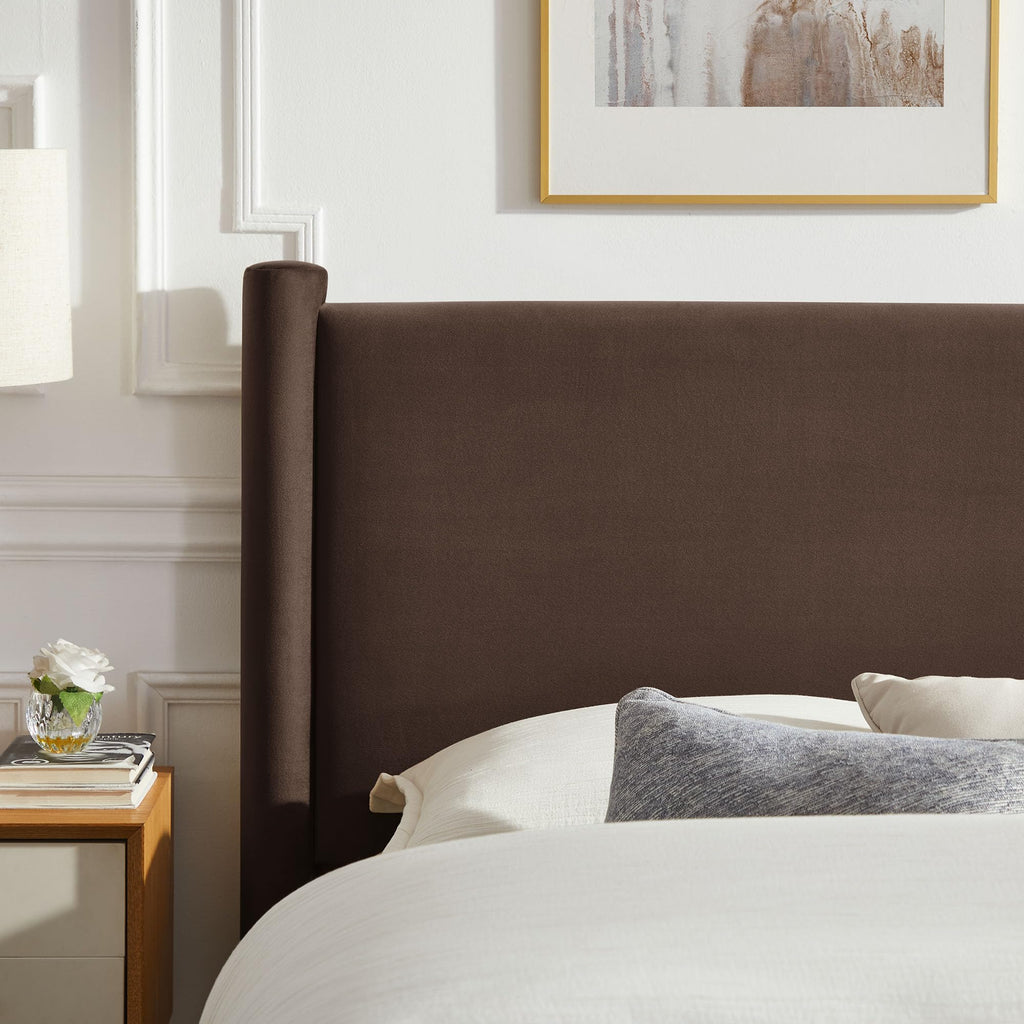 King Size Upholstered Platform Bed Frame with Headboard and Footboard H76834
