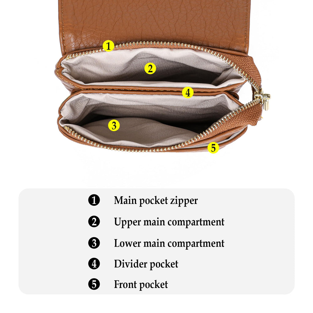 Small Vegan Leather Crossbody Bag M408