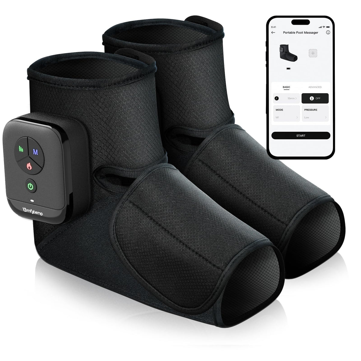 Portable Air Compression Foot Massager with Heat L902060
