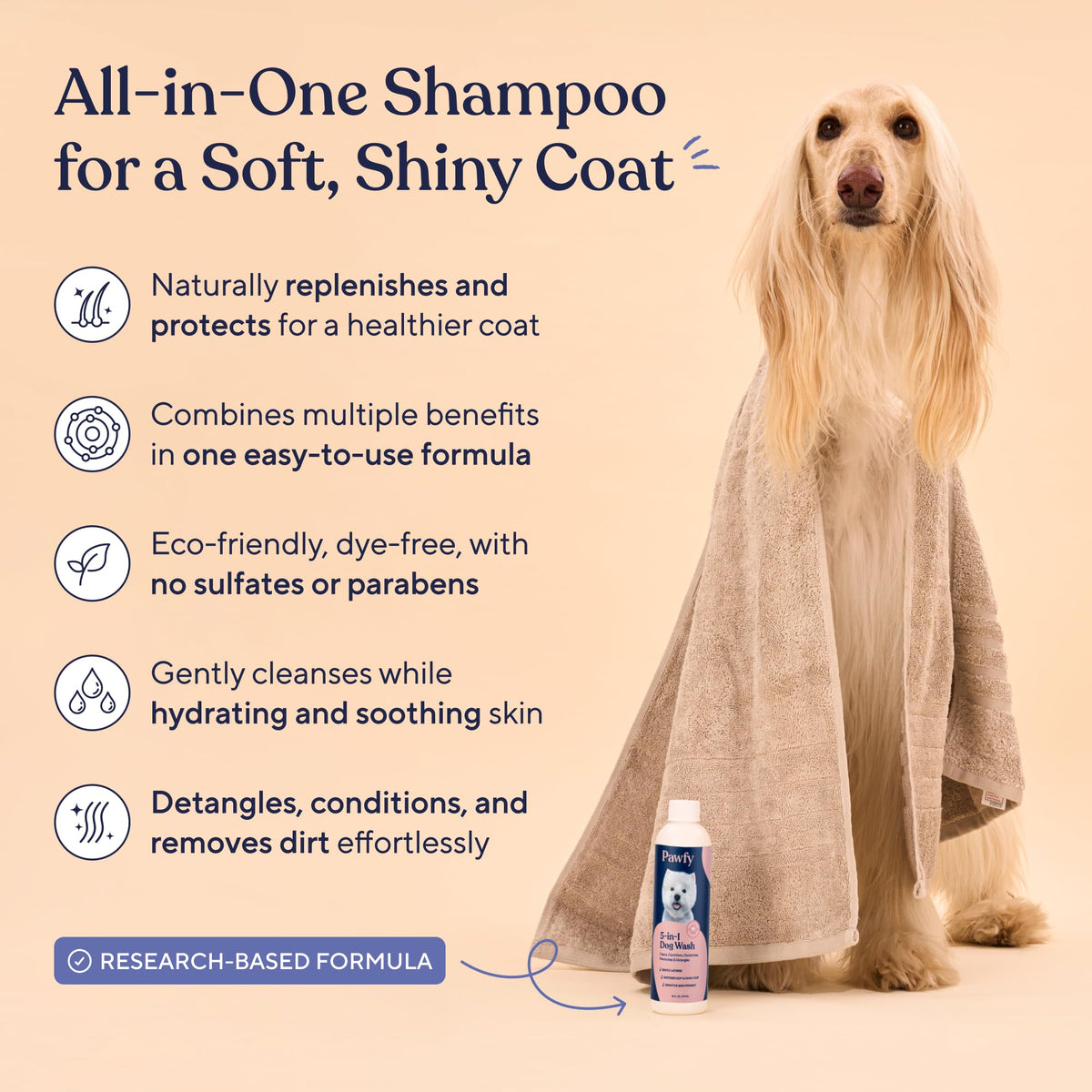 5 in 1 Oatmeal & Aloe Dog Shampoo and Conditioner F11155