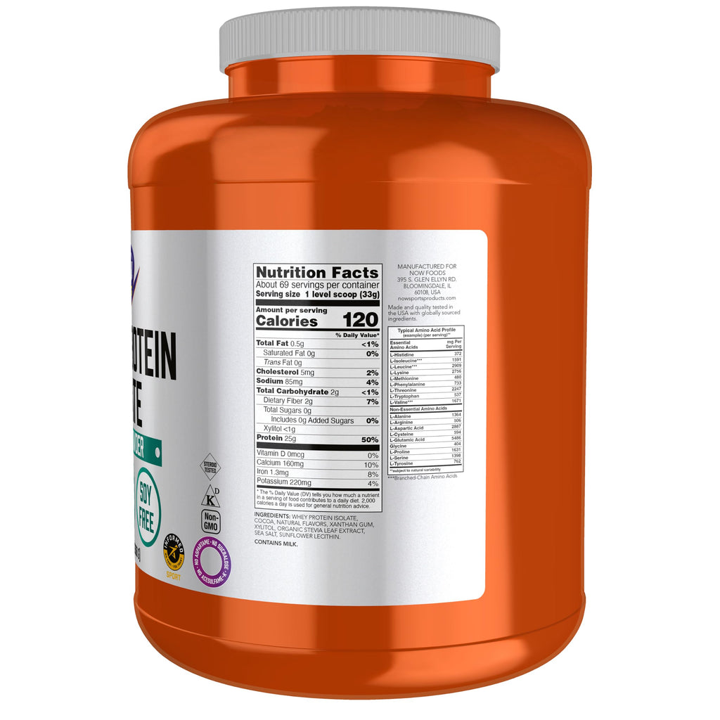 Whey Protein Isolate 25 g With BCAAs Chocolate 5 lbs X531356