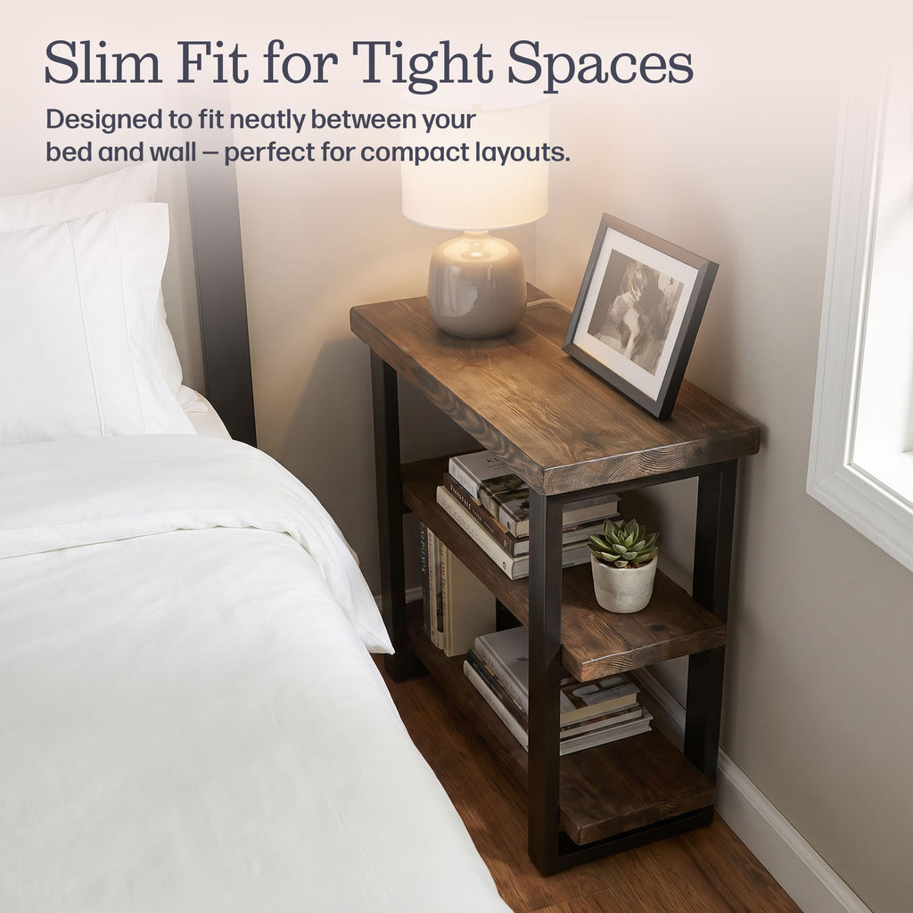 Solid Wood 3-Tier End Table W185