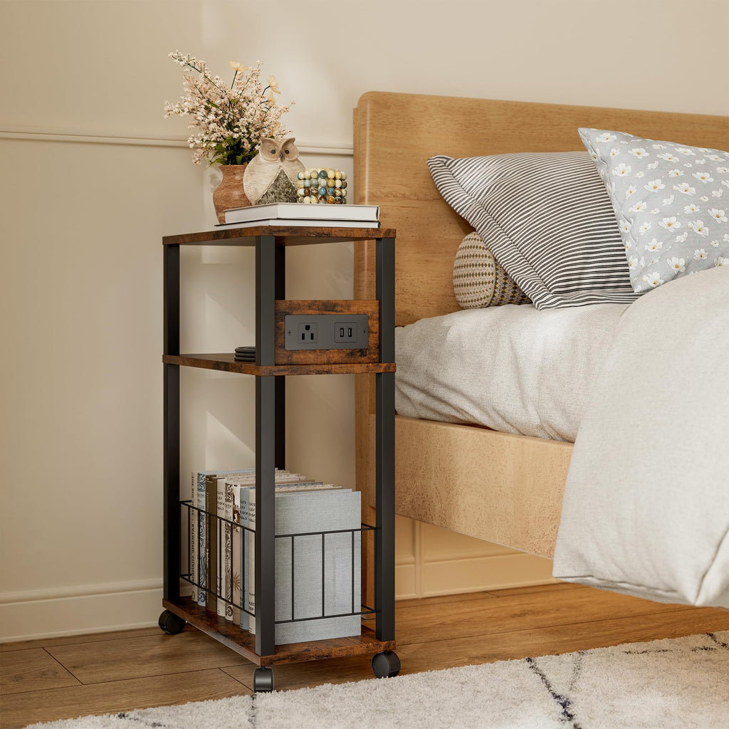 Rolling Side Table with Wheels M89135