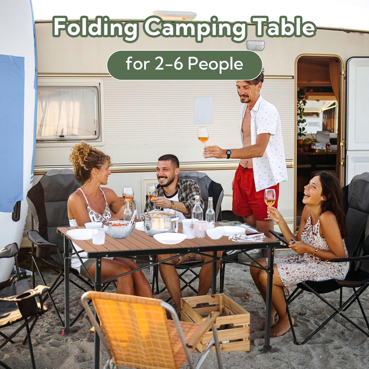 Portable Adjustable Height Camping Table X6952