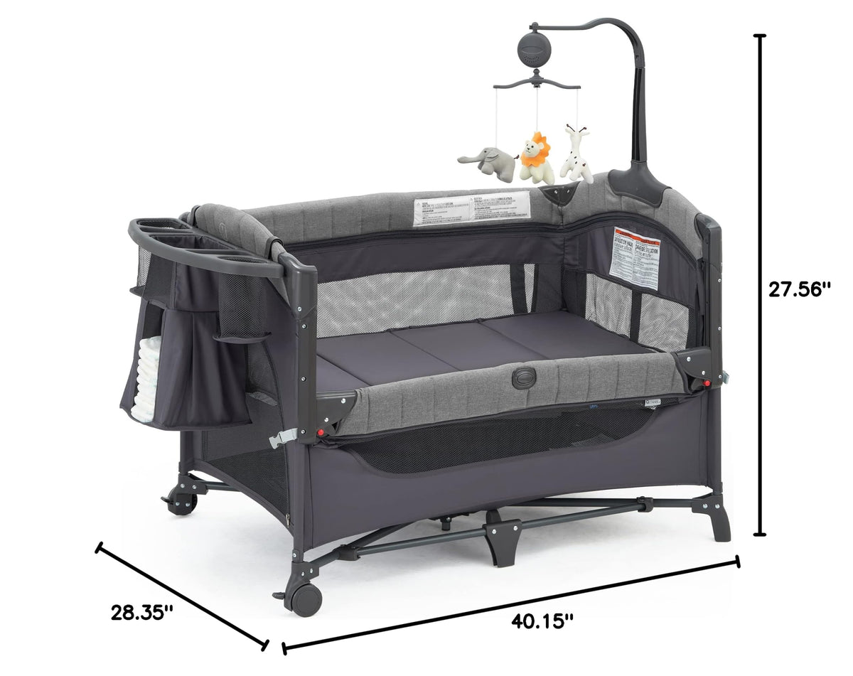 5-in-1 Pack and Play with Bassinet and Changing Table U131