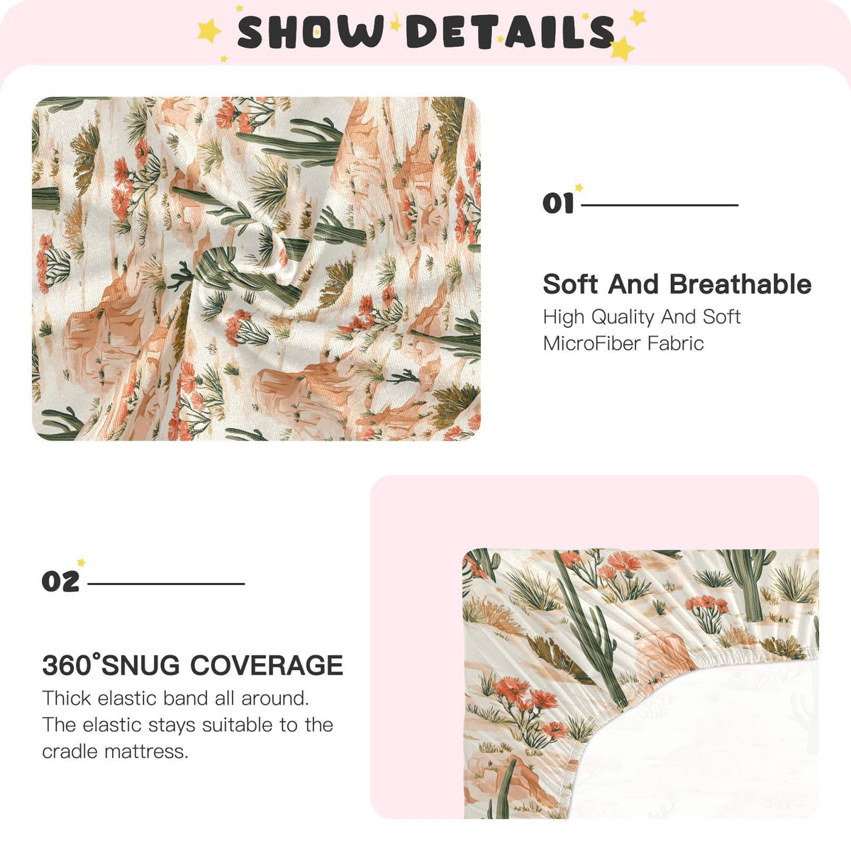Soft Breathable Microfiber Crib Sheet B509