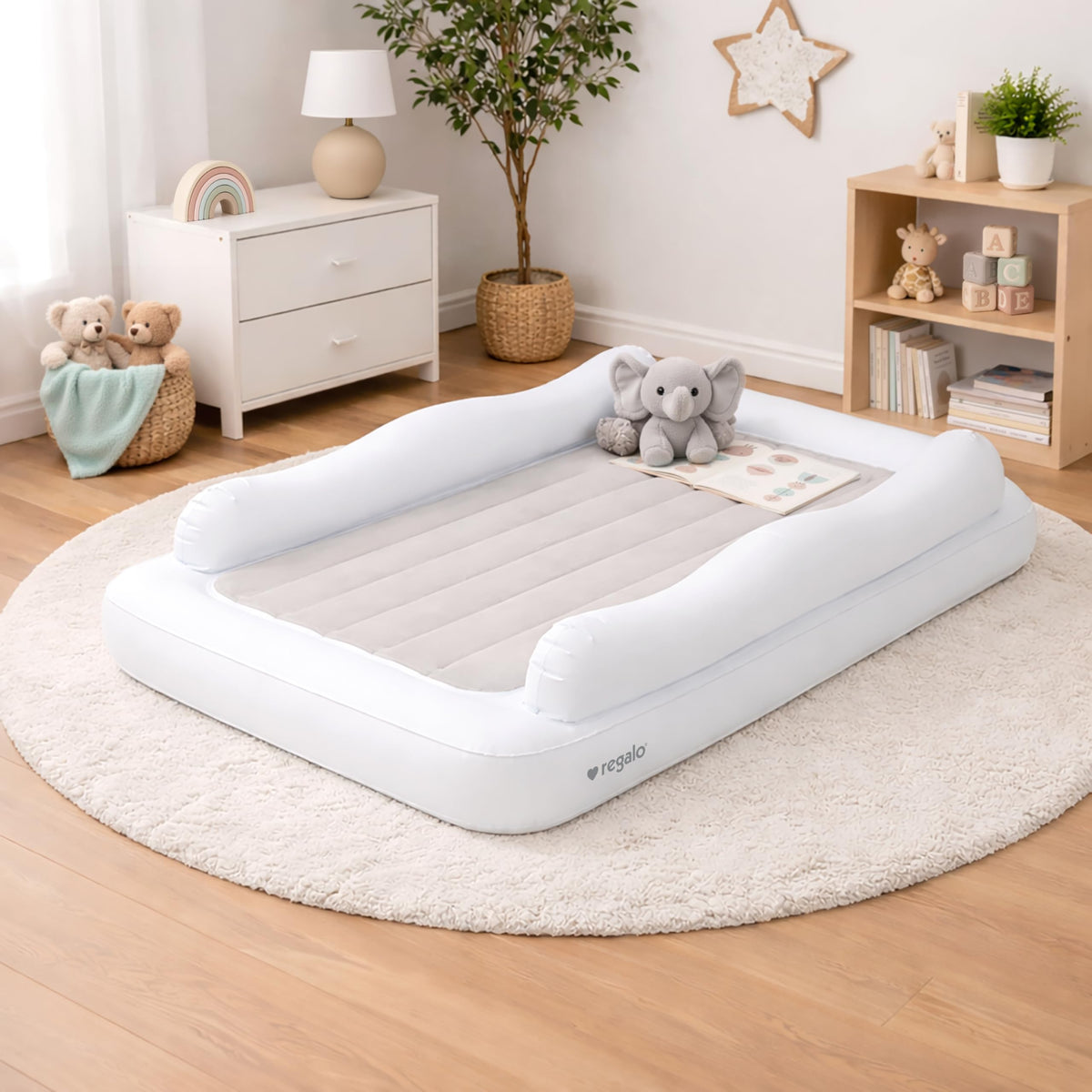 Inflatable Toddler Travel Bed with Pump & Carry Bag Z645977