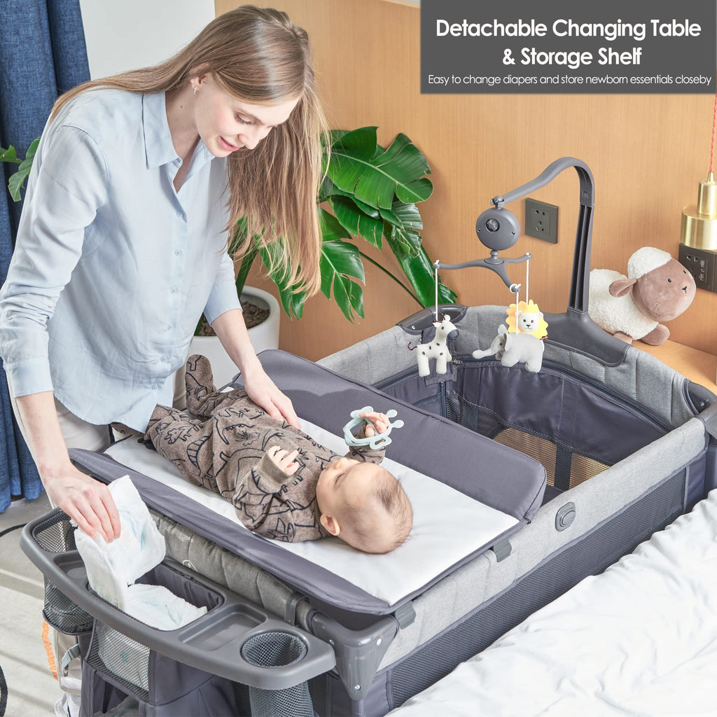 5-in-1 Pack and Play with Bassinet and Changing Table U131
