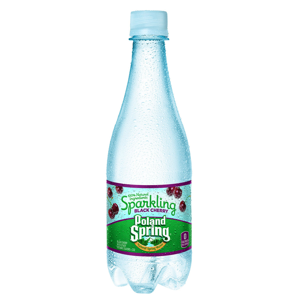 Sparkling Natural Spring Water, Black Cherry, 16.9 oz, 8 pk R374150