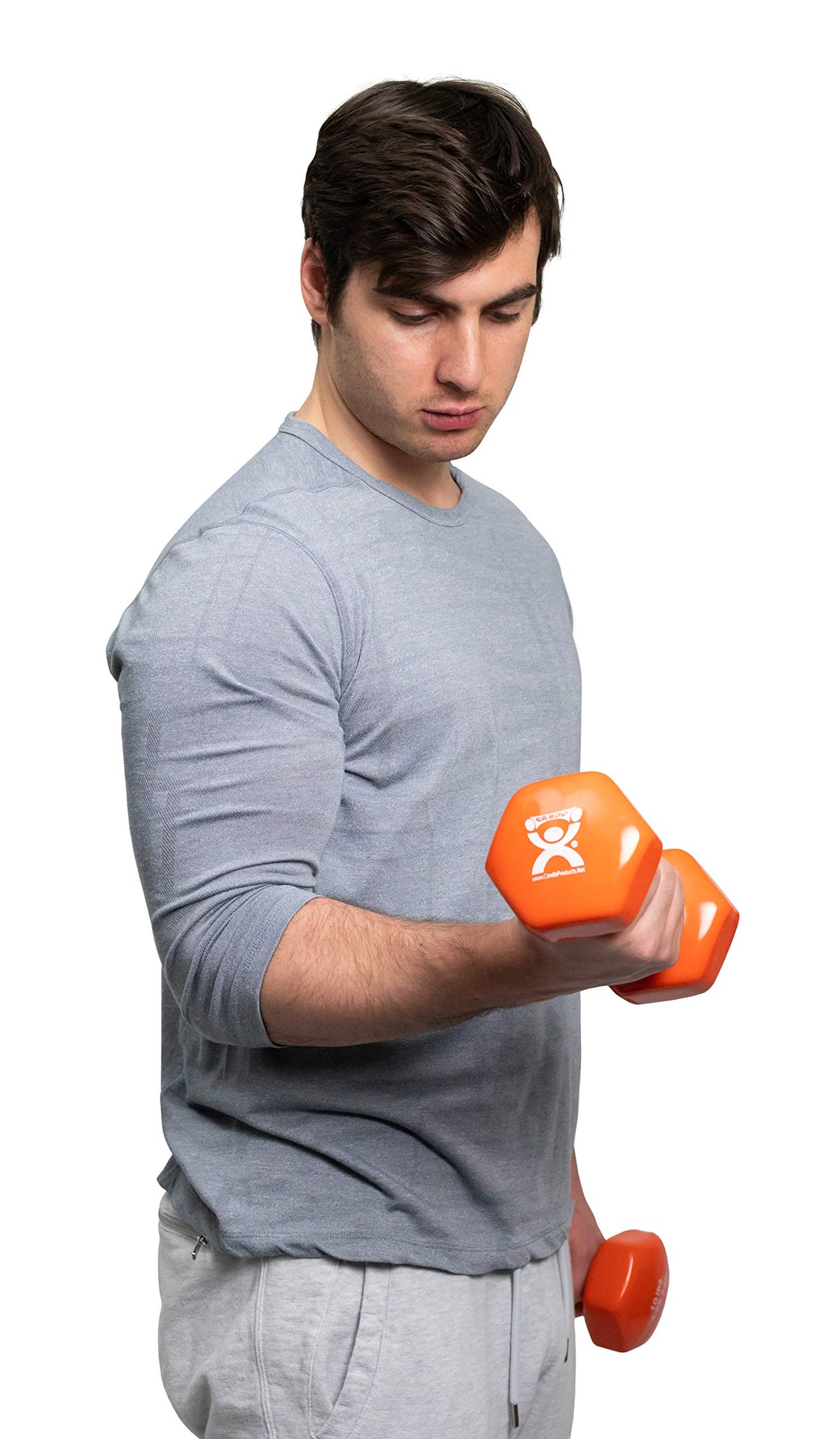 Orange 10 lb Vinyl Coated Dumbbell Z16005