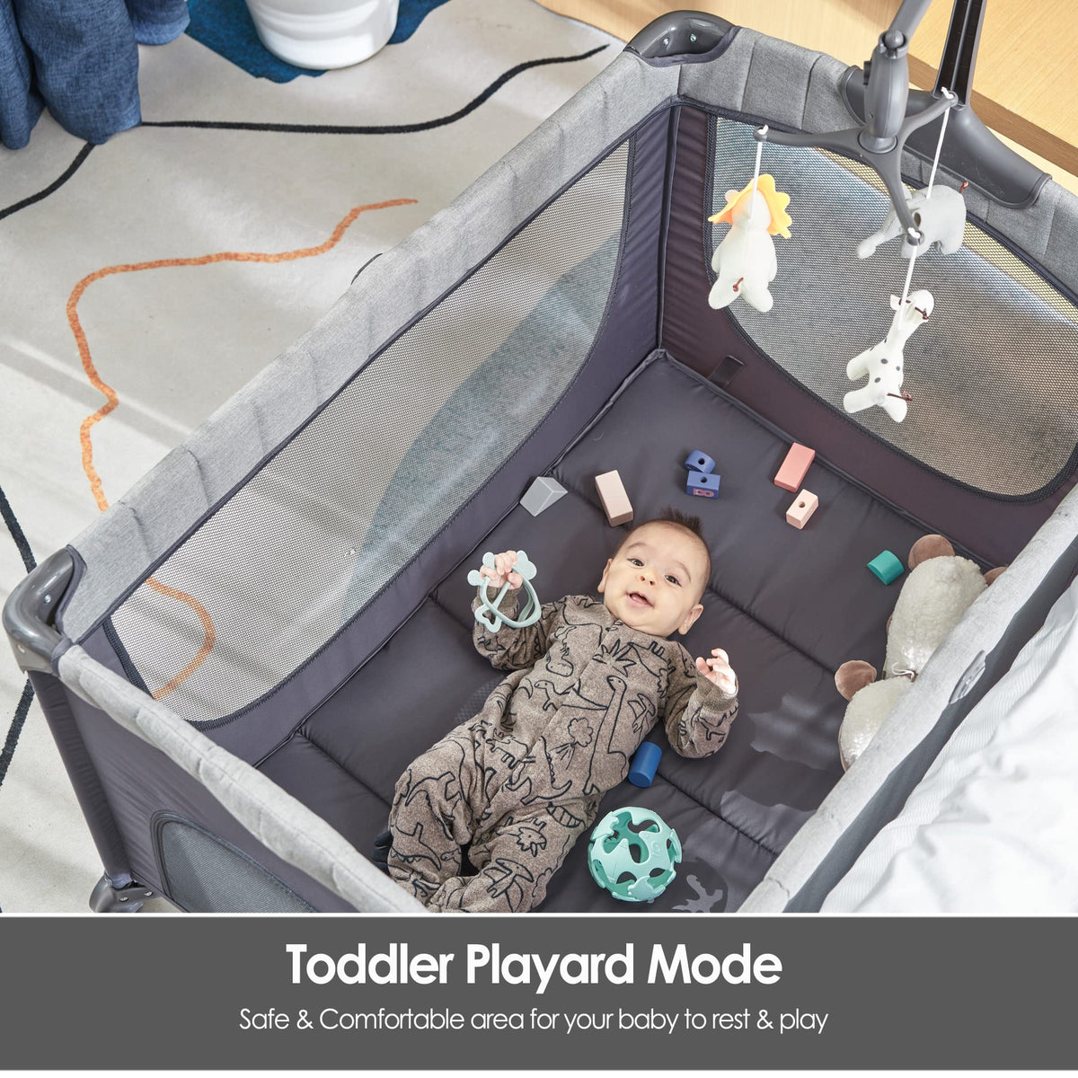 5-in-1 Pack and Play with Bassinet and Changing Table U131