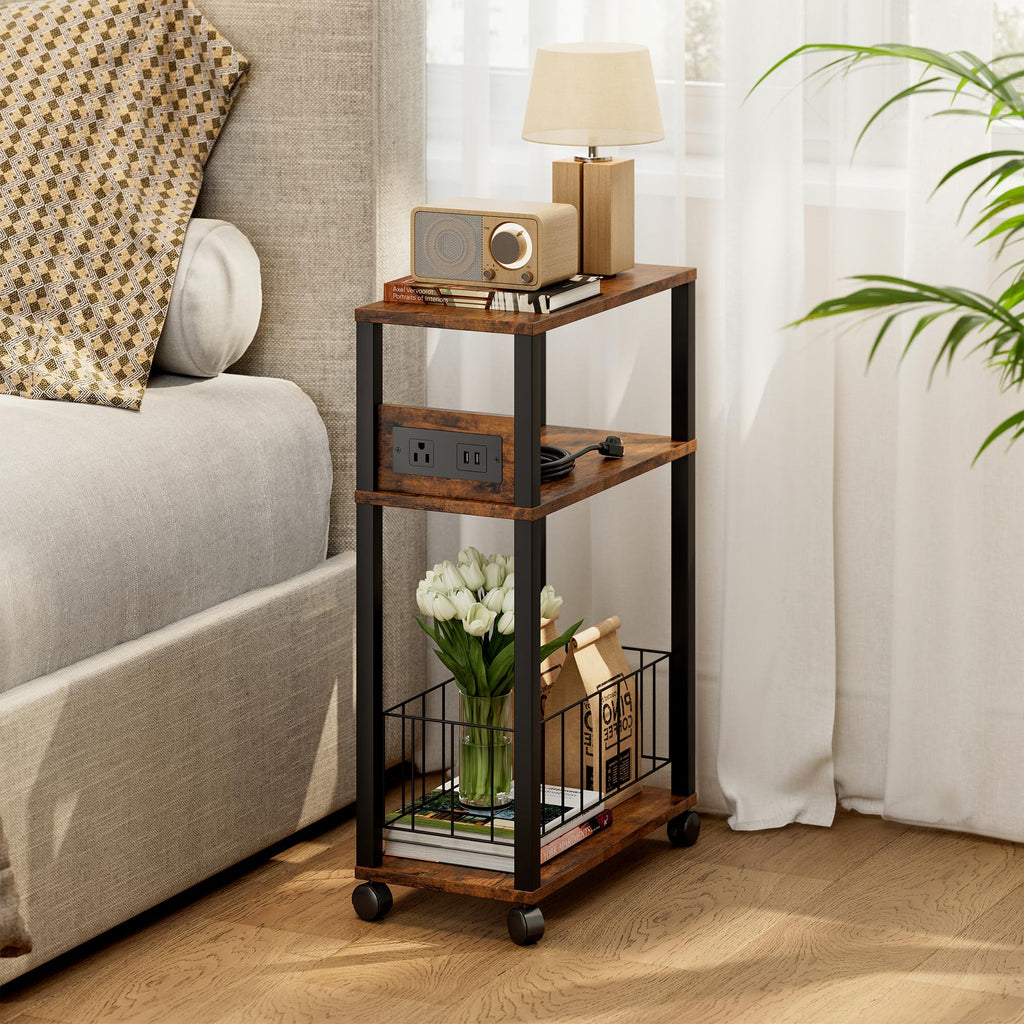 Rolling Side Table with Wheels M89135