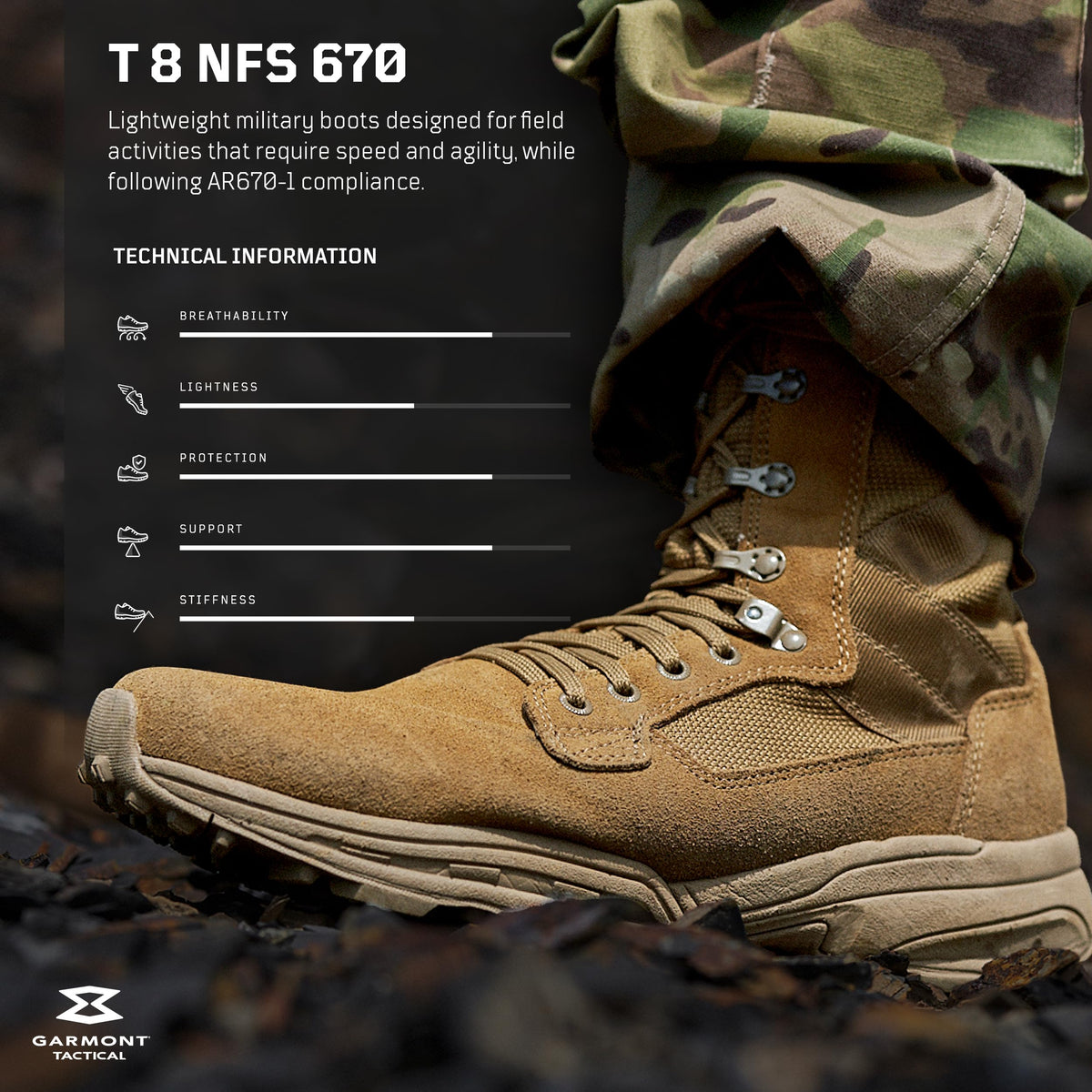 Coyote Suede Combat Boots P649