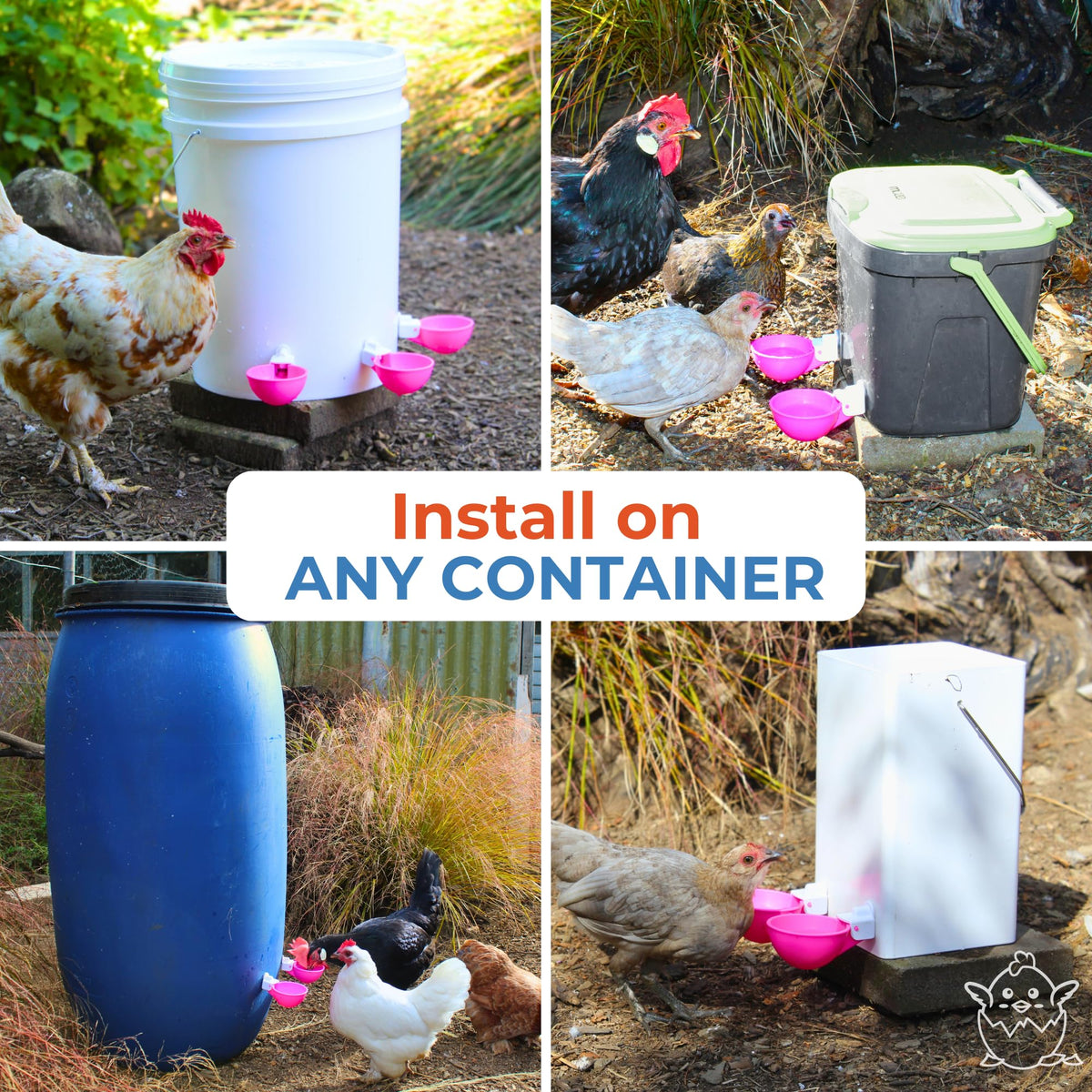 Automatic Chicken Waterer Cups 5 Pack P614