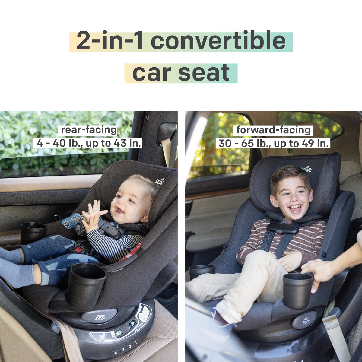 2-in-1 Rotating Convertible Car Seat H1875