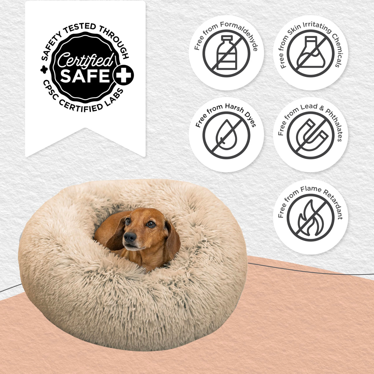 Small Taupe Dog Bed I44205